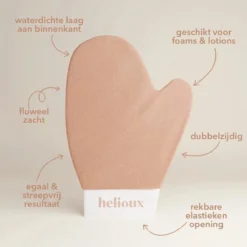 Helioux® Velvet Self Tanning Mitt - Self Tan Glove - Zelfbruiner Applicatie Handschoen - Lichaam En Gezicht -Zacht Huid Verkoop 1200x1200 391