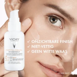 Vichy Capital Soleil UV-Age - Dagelijkse Zonnebrand Voor Het Gezicht - SPF50+ Getint - 40ml -Zacht Huid Verkoop 1200x1200 446