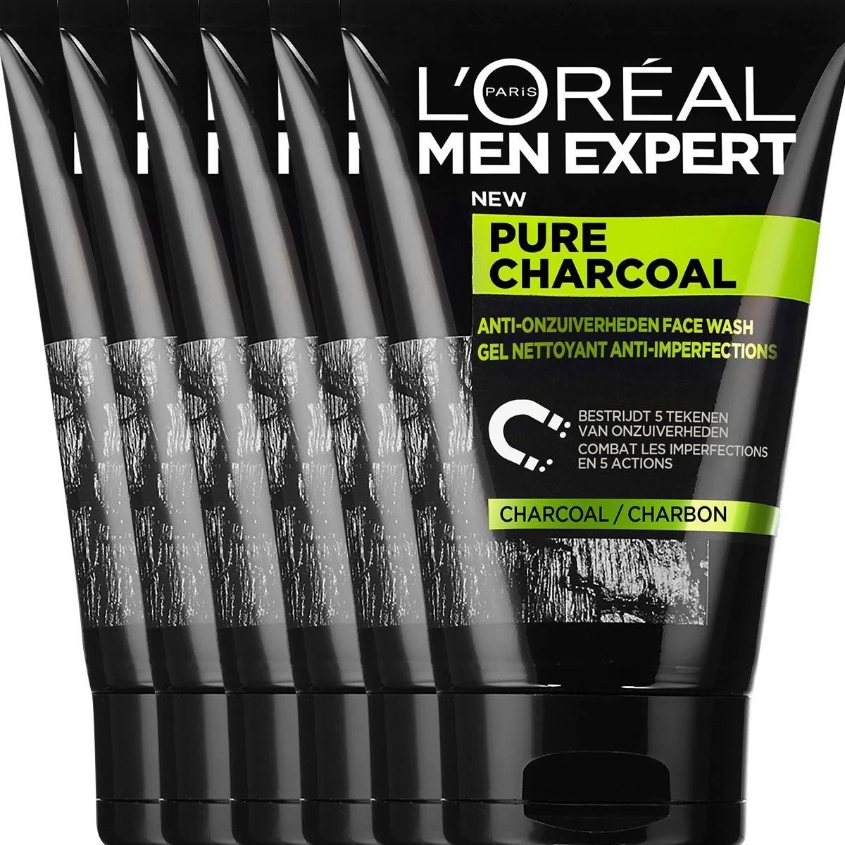 L’Oréal Paris Men Expert Pure Charcoal Gezichtsreiniging - 6 X 100 Ml - Voordeelverpakking 10 L’Oréal Paris Men Expert Pure Charcoal Gezichtsreiniging - 6 X 100 Ml - Voordeelverpakking - Afbeelding 10