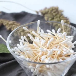 Merkloos Wattenstaafjes Hout - Bamboe - 2x100 St -Zacht Huid Verkoop 1200x1200 817