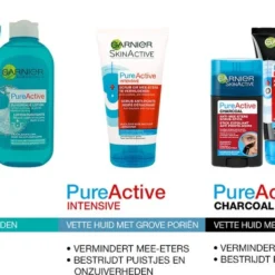 Garnier Skinactive PureActive Reinigingsgel Anti-Mee-Eters - 150ml -Zacht Huid Verkoop 1200x495 2