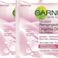 Garnier - SkinActive - Micellaire Reinigingsdoekjes Gevoelige Huid - 3 X 25 Stuks - Gezichtsreiniging - Voordeelverpakking