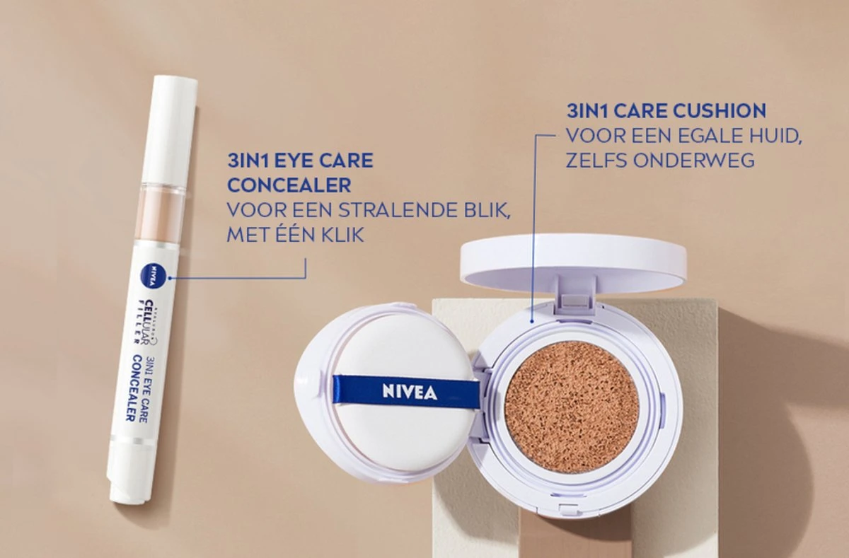 NIVEA Hyaluron Cellular Filler 3in1 Care Cushion – Medium Dark 4 NIVEA Hyaluron Cellular Filler 3in1 Care Cushion – Medium Dark - Afbeelding 4