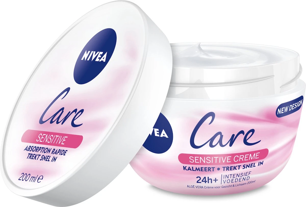 NIVEA Care Sensitive Crème - Voor Gezicht & Lichaam - 200 Ml 2 NIVEA Care Sensitive Crème - Voor Gezicht & Lichaam - 200 Ml - Afbeelding 2