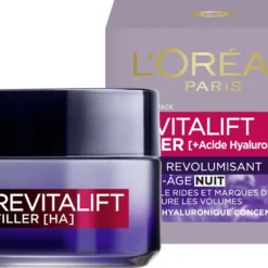 L’Oréal Paris Revitalift Filler Nachtcrème - 50 Ml - Anti Rimpel -Zacht Huid Verkoop 1200x866 2