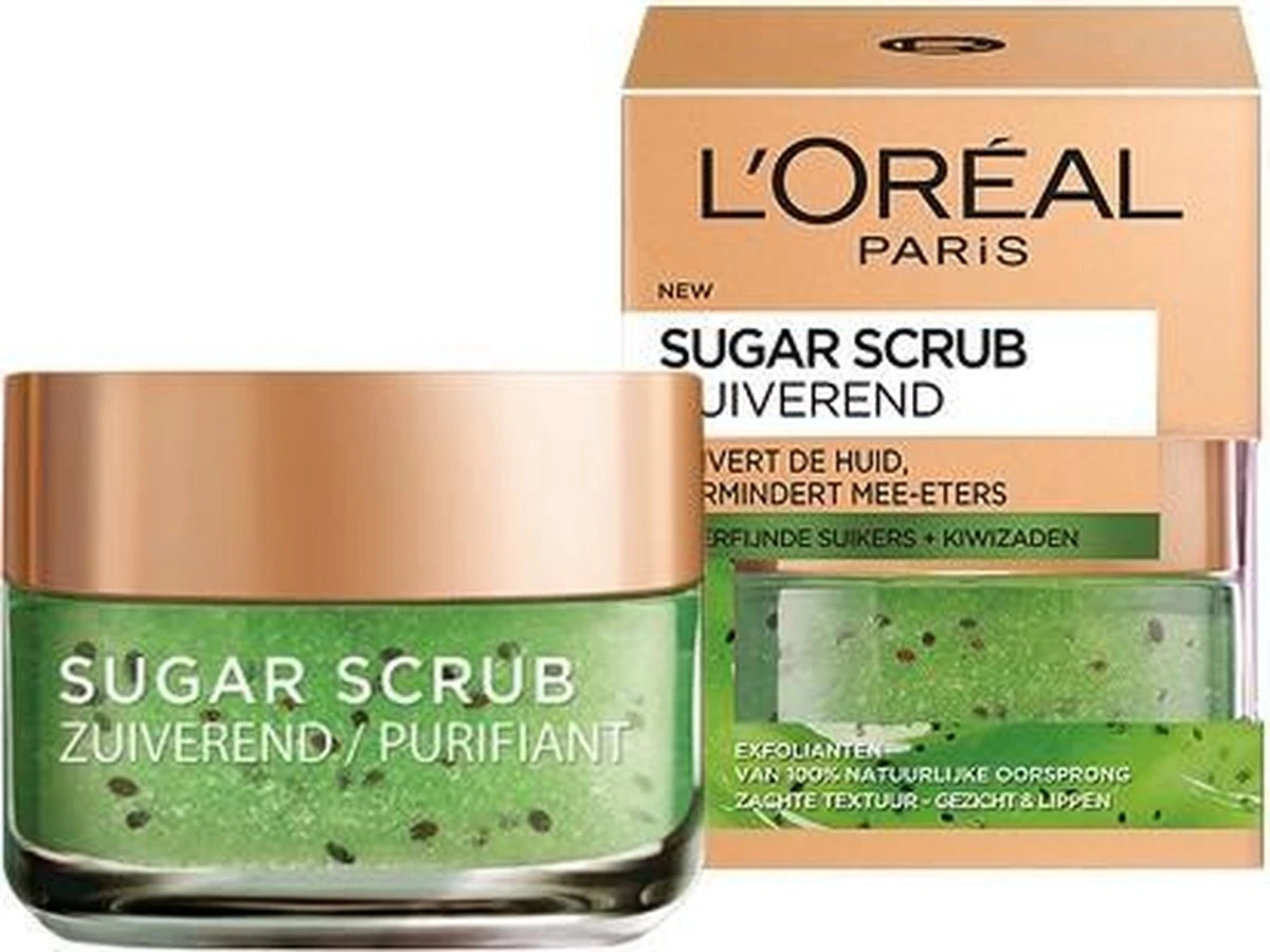L'Oréal Paris Sugar Scrub Kiwi Gezichtsscrub - Zuiverend En Verzorgend 5 L'Oréal Paris Sugar Scrub Kiwi Gezichtsscrub - Zuiverend En Verzorgend - Afbeelding 5