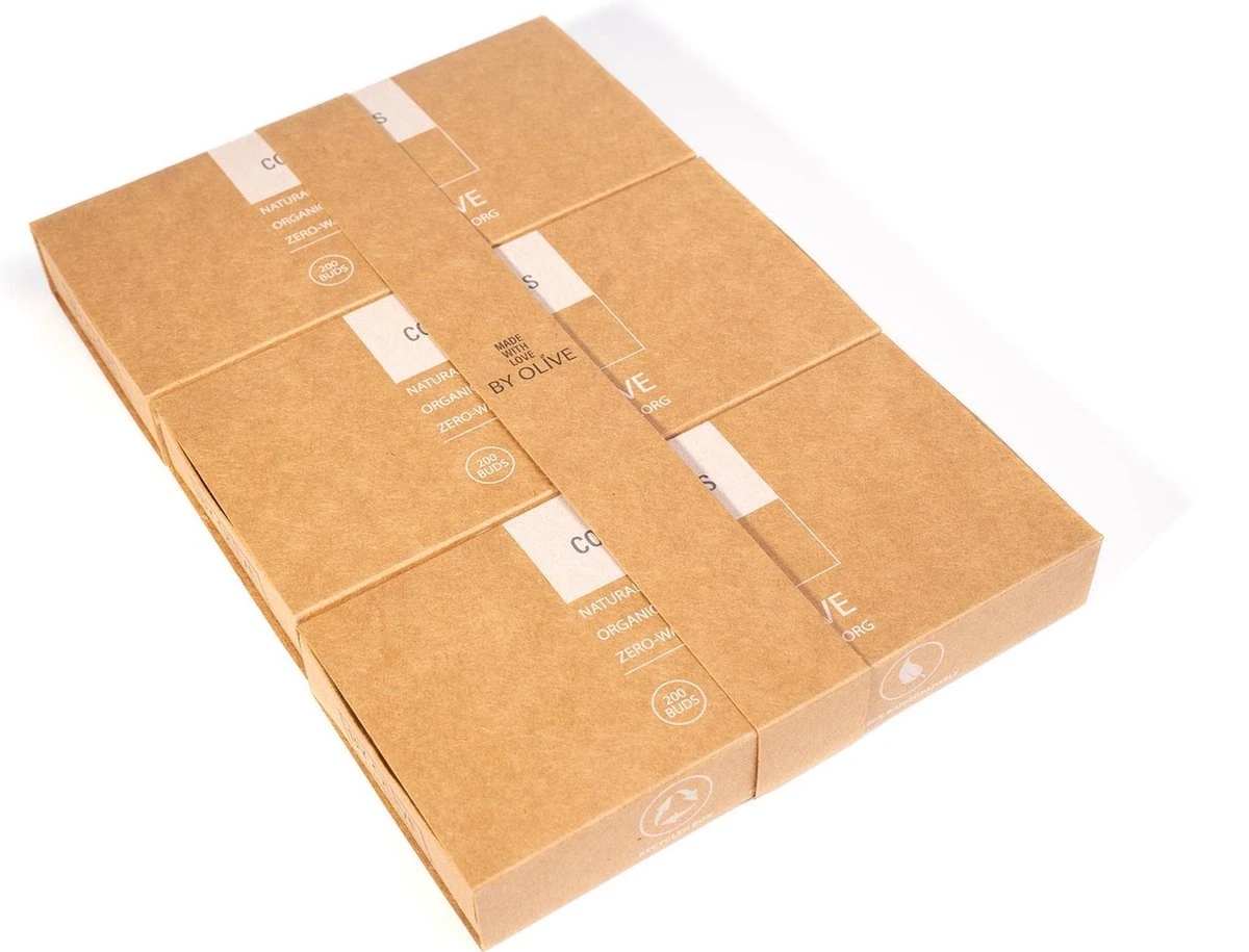 Natuurlijke Wattenstaafjes Van Bamboe En Katoen - Eco - 600 St - Bio Afbreekbaar - By Olive 1 Natuurlijke Wattenstaafjes Van Bamboe En Katoen - Eco - 600 St - Bio Afbreekbaar - By Olive