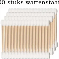 Merkloos Vardaan Wattenstaafjes - Hout - Bamboe - Milieuvriendelijk - 1000 St