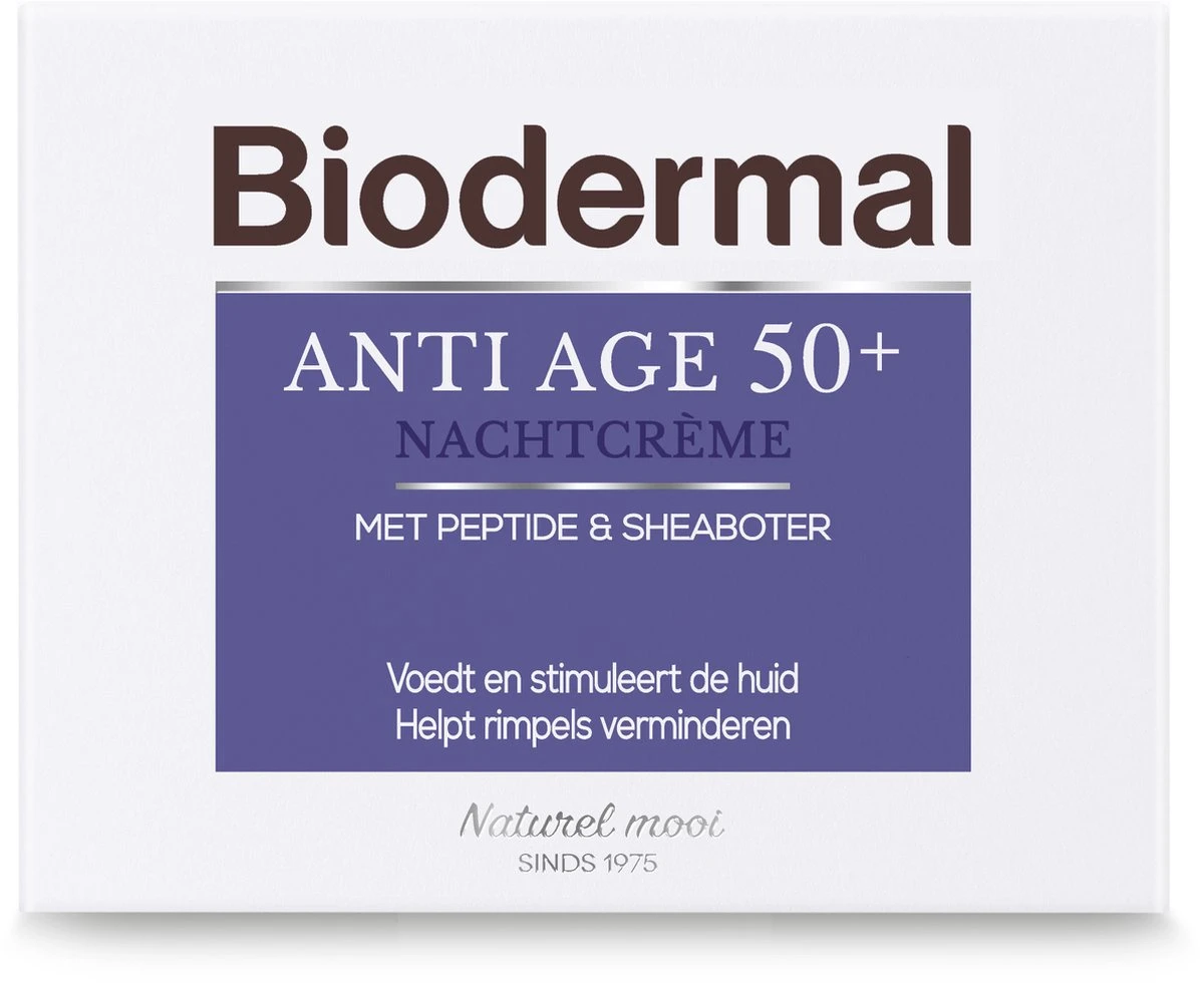 Biodermal Anti Age Nachtcrème 50+ - Nachtcrème Met Niacinamide & Sheaboter - Helpt Rimpels Verminderen - 50ml 7 Biodermal Anti Age Nachtcrème 50+ - Nachtcrème Met Niacinamide & Sheaboter - Helpt Rimpels Verminderen - 50ml - Afbeelding 7