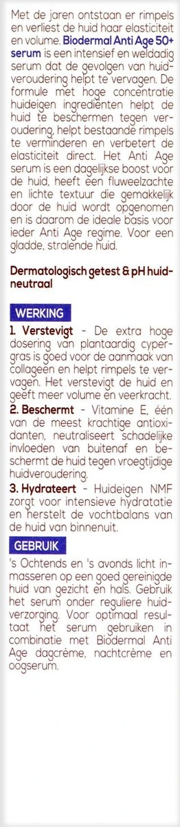 Biodermal Anti Age Gezichtserum - Speciaal Ontwikkeld Tegen Huidveroudering - 30ml 5 Biodermal Anti Age Gezichtserum - Speciaal Ontwikkeld Tegen Huidveroudering - 30ml - Afbeelding 5