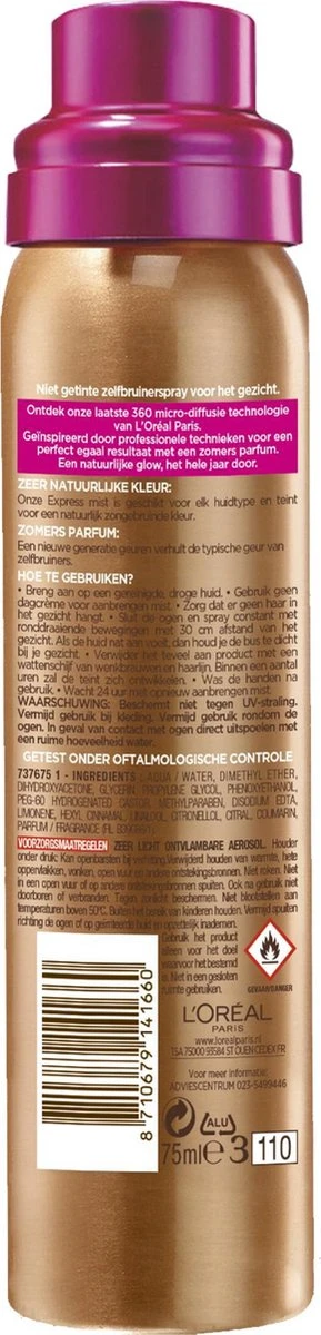 L’Oréal Paris Sublime Bronze - Zelbruinende Face Spray - 75 Ml - Zelfbruiner Voor Het Gezicht 2 L’Oréal Paris Sublime Bronze - Zelbruinende Face Spray - 75 Ml - Zelfbruiner Voor Het Gezicht - Afbeelding 2