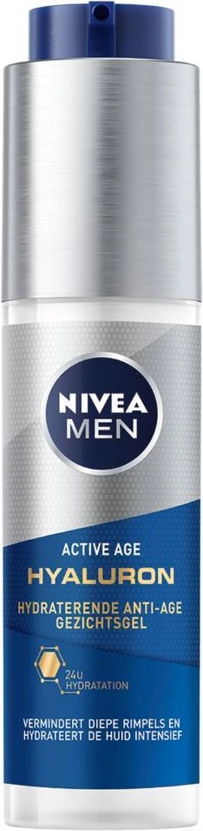 NIVEA MEN Hyaluron Hydraterende Anti-Age Gezichtsgel - 50ml 1 NIVEA MEN Hyaluron Hydraterende Anti-Age Gezichtsgel - 50ml