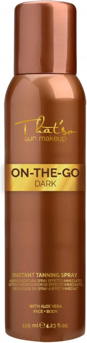 That'so Zelfbruiner Self Tan Voor Gezicht En Lichaam - On The Go Dark Spray Tan - Direct Bruine Sunkissed Kleur - 125ml 1 That'so Zelfbruiner Self Tan Voor Gezicht En Lichaam - On The Go Dark Spray Tan - Direct Bruine Sunkissed Kleur - 125ml