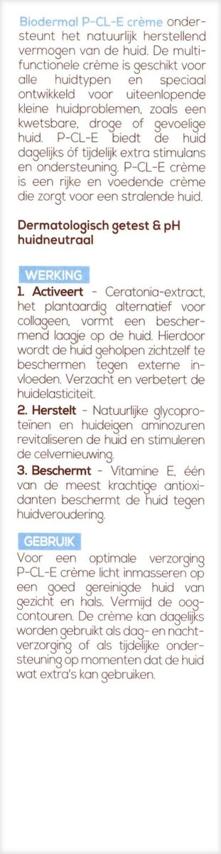 Biodermal P-CL-E Creme - Dagcreme - En Nachtcrème Met Glycerine - Gezichtsverzorging Ondersteunt Natuurlijk Herstel Van De Droge Huid - Droge Huid Gezichtscreme - 100ml 4 Biodermal P-CL-E Creme - Dagcreme - En Nachtcrème Met Glycerine - Gezichtsverzorging Ondersteunt Natuurlijk Herstel Van De Droge Huid - Droge Huid Gezichtscreme - 100ml - Afbeelding 4