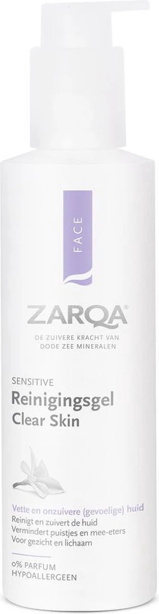 Zarqa Reinigingsgel Clear Skin 200 Ml 4 Zarqa Reinigingsgel Clear Skin 200 Ml - Afbeelding 4