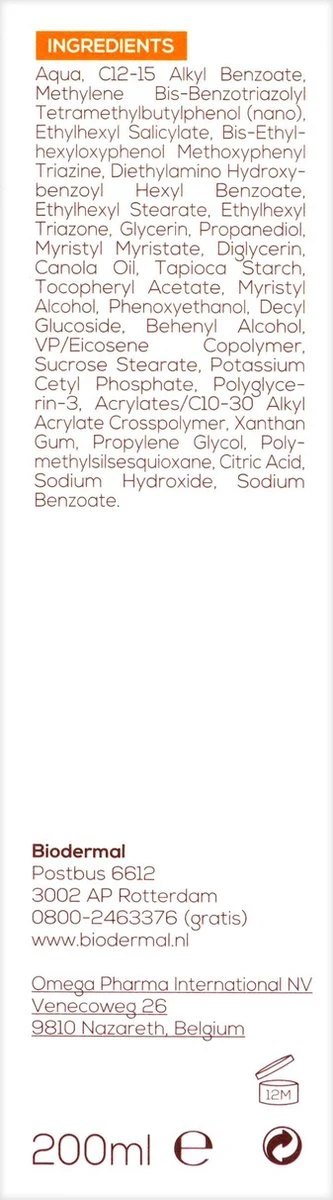 Biodermal Zonnemelk Gevoelige Huid - Zonnebrand Voor De Gevoelige Huid -SPF50+ 200 Ml 2 Biodermal Zonnemelk Gevoelige Huid - Zonnebrand Voor De Gevoelige Huid -SPF50+ 200 Ml - Afbeelding 2