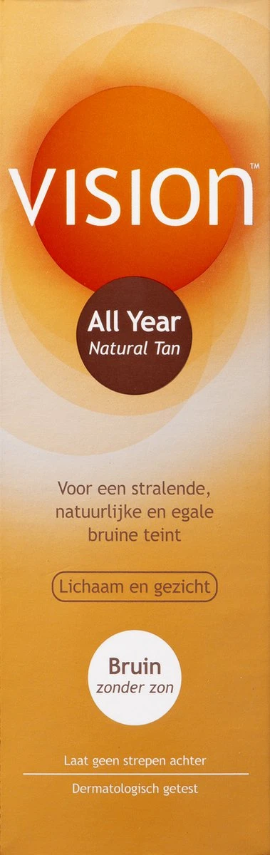 Vision All Year Natural Tan - Zonnebrand - Zelfbruiner - 135 Ml 1 Vision All Year Natural Tan - Zonnebrand - Zelfbruiner - 135 Ml