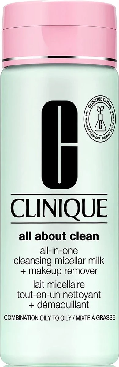 Clinique All About Clean All-In-One Cleansing Micellair Milk + MakeUp Remover Reinigingsmelk - 200 Ml 1 Clinique All About Clean All-In-One Cleansing Micellair Milk + MakeUp Remover Reinigingsmelk - 200 Ml
