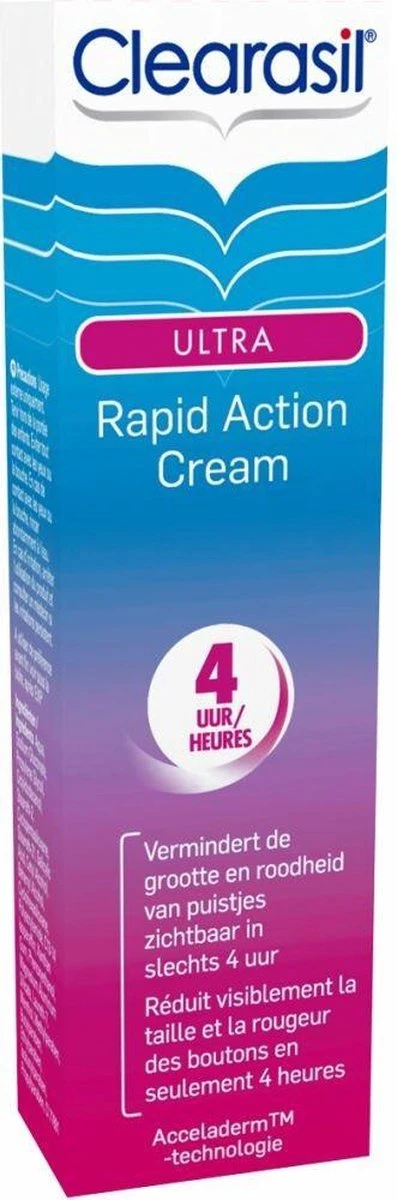 Clearasil Ultra Rapid Action Cream Behandelingscreme - 15 Ml 1 Clearasil Ultra Rapid Action Cream Behandelingscreme - 15 Ml