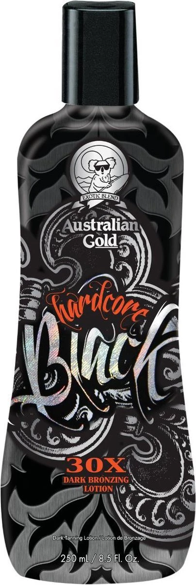 Australian Gold Hardcore Black - 250 Ml - Zonnebankcrème 1 Australian Gold Hardcore Black - 250 Ml - Zonnebankcrème