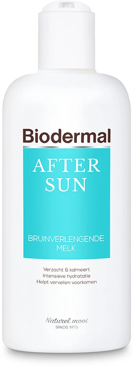 Biodermal Aftersun Bruinverlengende Melk - Aftersun Met Kalmerende Panthenol (provitamine B5) - 200ml 2 Biodermal Aftersun Bruinverlengende Melk - Aftersun Met Kalmerende Panthenol (provitamine B5) - 200ml - Afbeelding 2