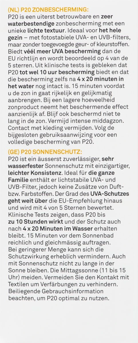 P20 SPF 30 - Zonnebrand Spray - Factor 30 - 200 Ml 2 P20 SPF 30 - Zonnebrand Spray - Factor 30 - 200 Ml - Afbeelding 2
