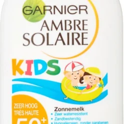 Garnier Ambre Solaire Kids Zonnebrandmelk SPF 50+ - Zonnebrand Voor De Kinderhuid - 200 Ml