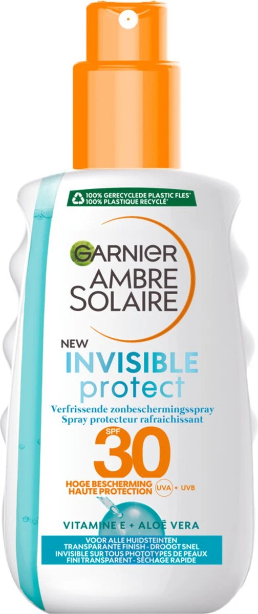 Garnier Ambre Solaire Invisible Protect Refresh Transparante Bronze Zonnebrandspray SPF 30 - 200ml 5 Garnier Ambre Solaire Invisible Protect Refresh Transparante Bronze Zonnebrandspray SPF 30 - 200ml - Afbeelding 5