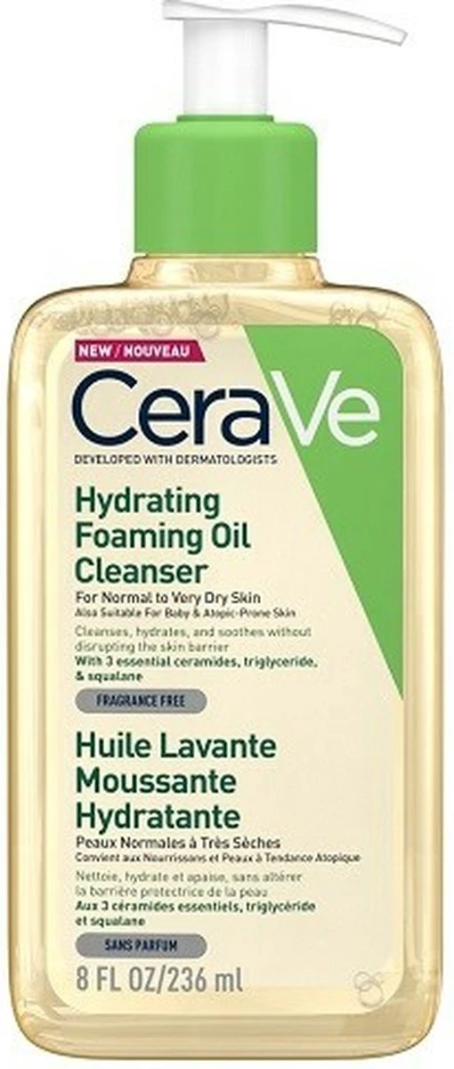 CeraVe - Hydrating Foaming Oil Cleanser - Voor Normale Tot Droge Huid - 473ml 11 CeraVe - Hydrating Foaming Oil Cleanser - Voor Normale Tot Droge Huid - 473ml - Afbeelding 11