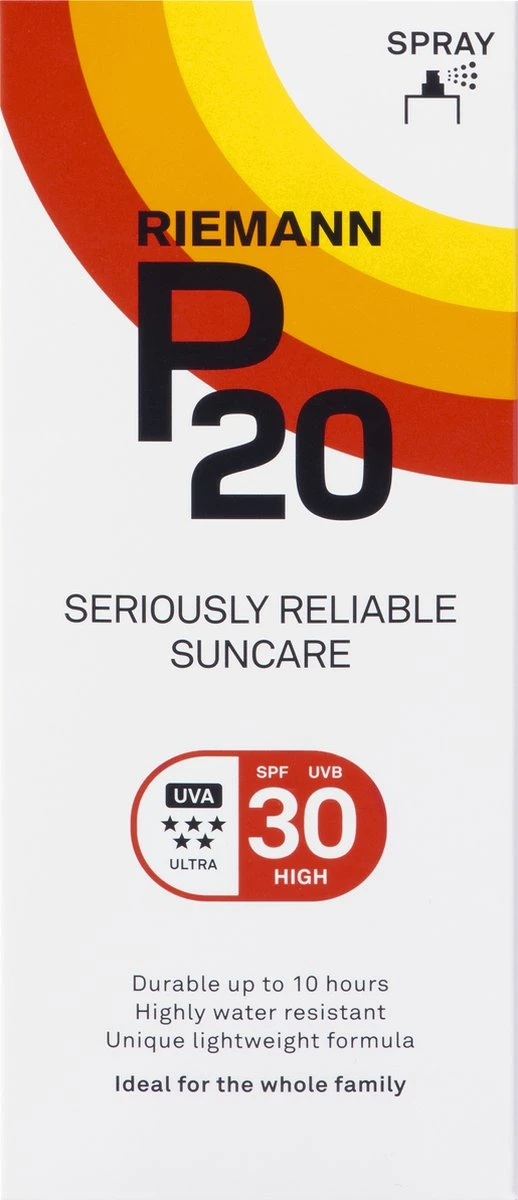 P20 SPF 30 - Zonnebrand Spray - Factor 30 - 200 Ml 12 P20 SPF 30 - Zonnebrand Spray - Factor 30 - 200 Ml - Afbeelding 12