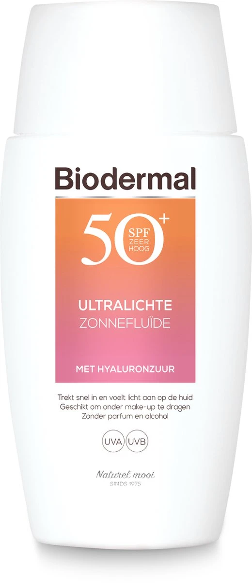 Biodermal Ultralichte Zonnefluide - Zonnebrand Met SPF50+ - Met Hyaluronzuur - Zonnebrand Gezicht 7 Biodermal Ultralichte Zonnefluide - Zonnebrand Met SPF50+ - Met Hyaluronzuur - Zonnebrand Gezicht - Afbeelding 7