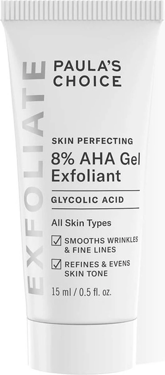 Paula's Choice SKIN PERFECTING 8% AHA Gel Exfoliant - Met Glycolzuur - Alle Huidtypen - Mini 15 Ml 1 Paula's Choice SKIN PERFECTING 8% AHA Gel Exfoliant - Met Glycolzuur - Alle Huidtypen - Mini 15 Ml