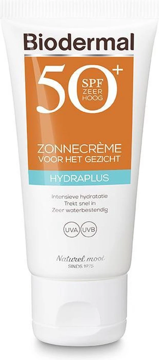 Biodermal Zonnebrand - Zonnebrandcreme Gezicht -Hydraplus Face SPF50 - 50ml 1 Biodermal Zonnebrand - Zonnebrandcreme Gezicht -Hydraplus Face SPF50 - 50ml
