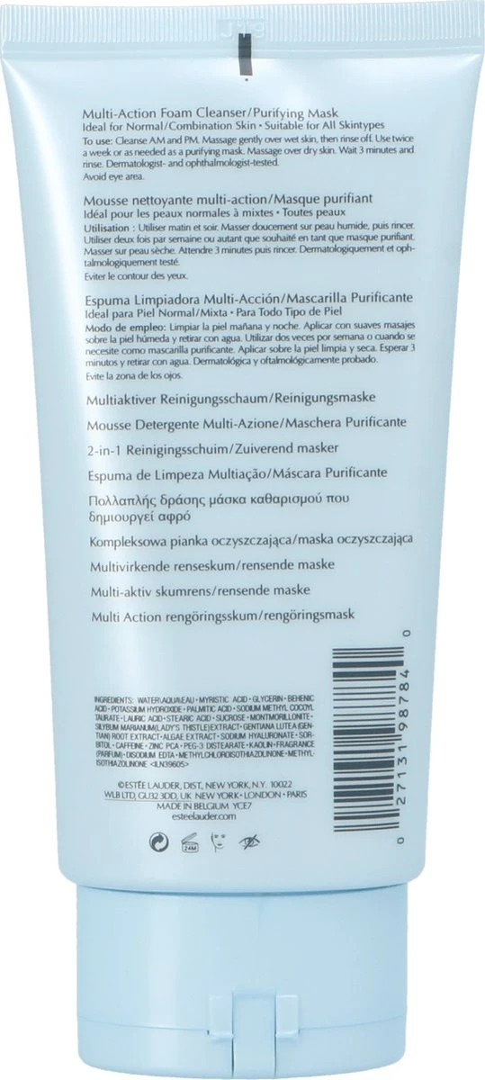 Estée Lauder Perfectly Clean Multi-Action Foam Cleanser/Purifying Mask Gezichtsmasker - 150 Ml 2 Estée Lauder Perfectly Clean Multi-Action Foam Cleanser/Purifying Mask Gezichtsmasker - 150 Ml - Afbeelding 2