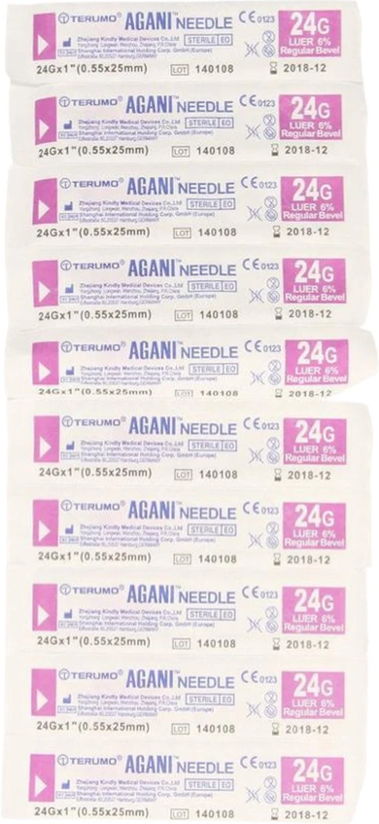 Steriele Naalden- 10 Stuks - Terumo - Gelaat Steriele Naalden - Gerstkorrel - Milia - Comedonen - 0.55 X 25 Mm - Paars 3 Steriele Naalden- 10 Stuks - Terumo - Gelaat Steriele Naalden - Gerstkorrel - Milia - Comedonen - 0.55 X 25 Mm - Paars - Afbeelding 3