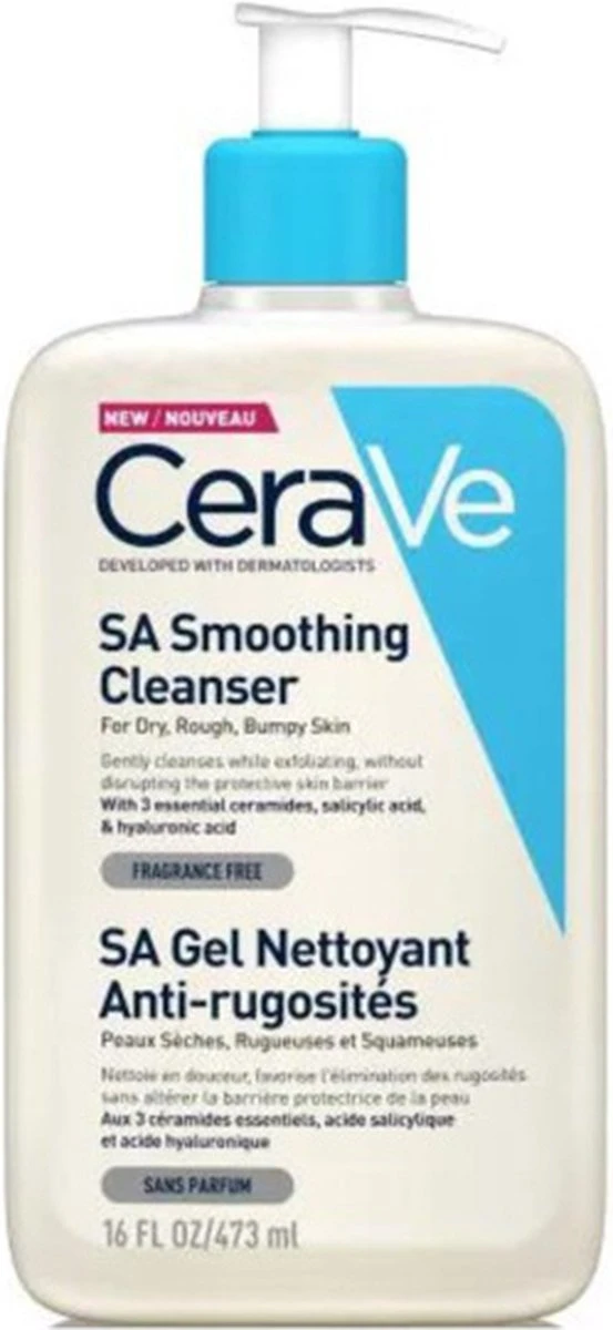 CeraVe - SA Smoothing Cleanser - Reinigingsgel - Droge Tot Ruwe Huid - 473 Ml 10 CeraVe - SA Smoothing Cleanser - Reinigingsgel - Droge Tot Ruwe Huid - 473 Ml - Afbeelding 10