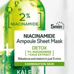 Garnier SkinActive Ampul Sheet Mask Met Boerenkool & Niacinamide - 5 Stuks 15 Garnier SkinActive Ampul Sheet Mask Met Boerenkool & Niacinamide - 5 Stuks -Zacht Huid Verkoop 560x1200 1