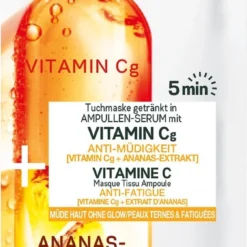 Garnier SkinActive Ampul Sheet Mask Met Ananas & Vitamine C Serum - 5 Stuks -Zacht Huid Verkoop 560x1200