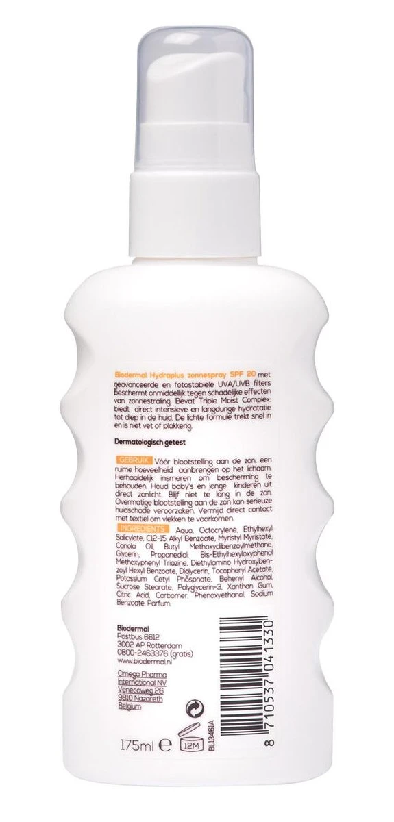 Biodermal Zonnebrand – Hydraplus Zonnespray – Zonnebrand Spray Met SPF 20 - 175ml 2 Biodermal Zonnebrand – Hydraplus Zonnespray – Zonnebrand Spray Met SPF 20 - 175ml - Afbeelding 2