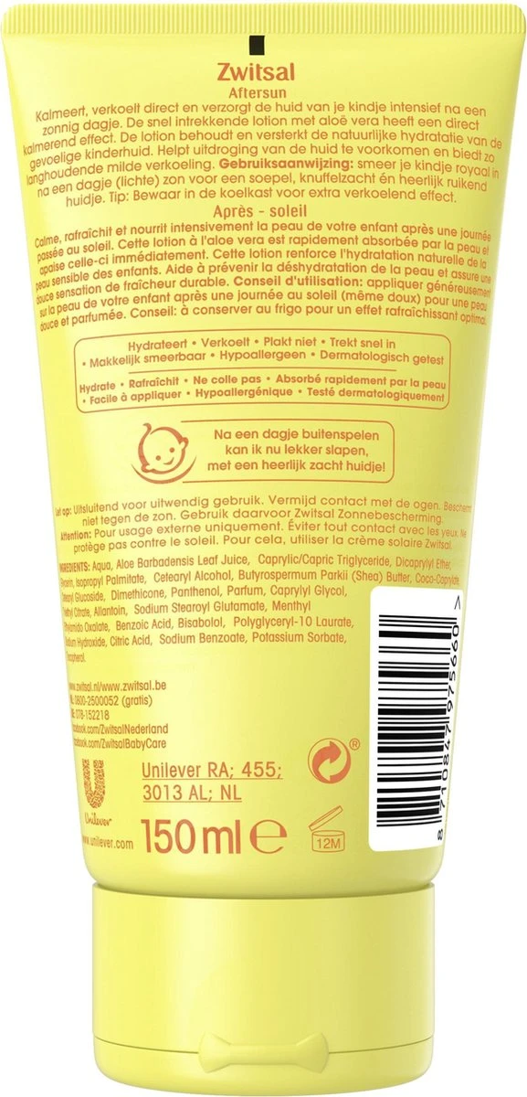 Zwitsal Na 't Zonnetje Aftersun Lotion - 150 Ml 4 Zwitsal Na 't Zonnetje Aftersun Lotion - 150 Ml - Afbeelding 4
