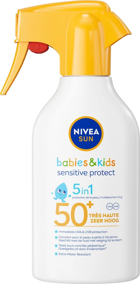 Nivea Sun Babies & Kids Sensitive Protect Zonnespray SPF50+ 270 Ml 1 Nivea Sun Babies & Kids Sensitive Protect Zonnespray SPF50+ 270 Ml