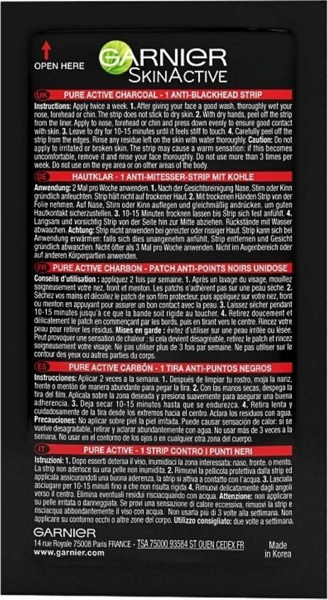 Garnier SkinActive Neus Strips Charcoal - 4 Stuks 2 Garnier SkinActive Neus Strips Charcoal - 4 Stuks - Afbeelding 2