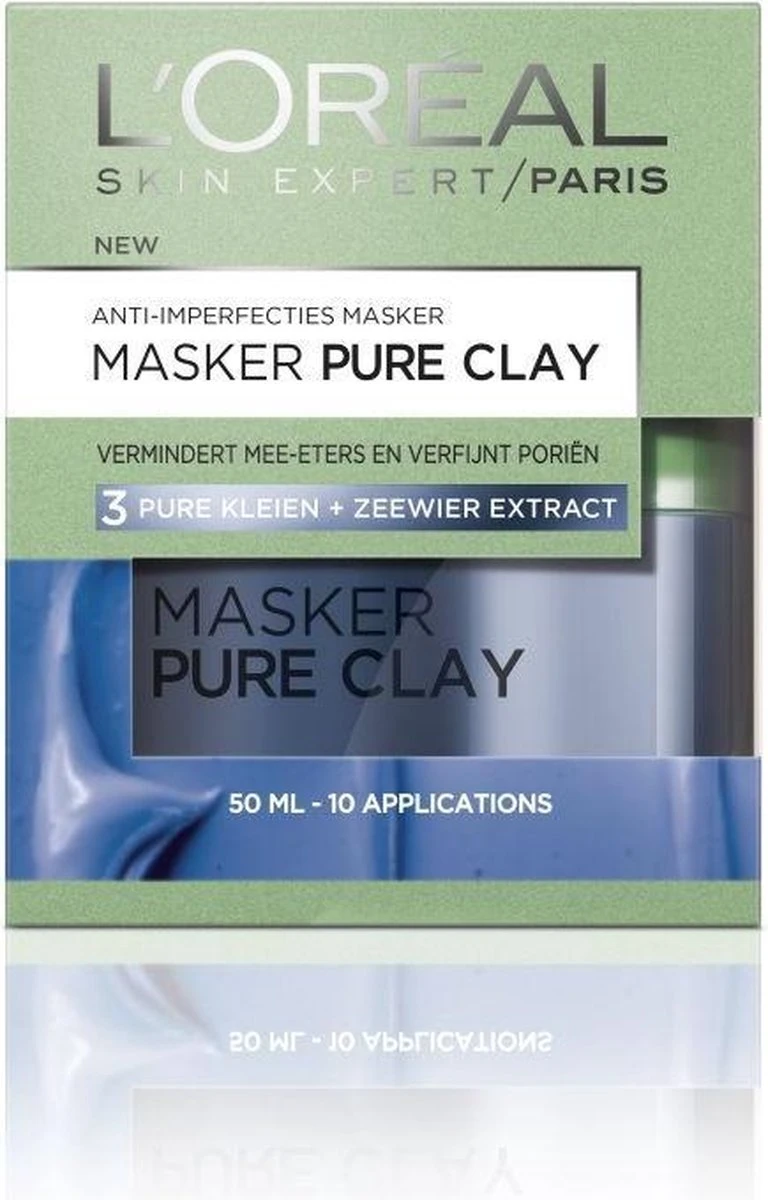 L'Oréal Paris Anti Imperfecties Pure Clay Gezichtsmasker - 50 Ml - Verminderd Mee-eters 8 L'Oréal Paris Anti Imperfecties Pure Clay Gezichtsmasker - 50 Ml - Verminderd Mee-eters - Afbeelding 8