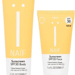 Naïf Zonnebrand - Voordeelverpakking - SPF 30 - Gezicht 50ml + Lichaam 100ml - Met Natuurlijke Ingrediënten
