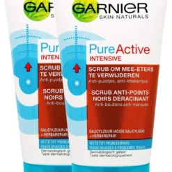 Garnier Skinactive Face PureActive Intensive Scrub Tegen Mee-Eters En Puistjes- 150ml X 2 - Scrub -Zacht Huid Verkoop 860x1200 3
