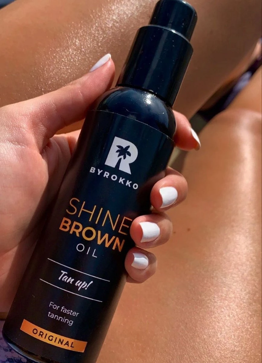 BYROKKO - Shine Brown Oil - Premium Tan Boosting Cream (150ml) - Bruining - Extreme Tanning - Zonnebank Bruiner - Tanning Oil - Tanning - Snel Bruiner - Zonnecreme - Bruiningsolie – Bruiningsversneller 2 BYROKKO - Shine Brown Oil - Premium Tan Boosting Cream (150ml) - Bruining - Extreme Tanning - Zonnebank Bruiner - Tanning Oil - Tanning - Snel Bruiner - Zonnecreme - Bruiningsolie – Bruiningsversneller - Afbeelding 2