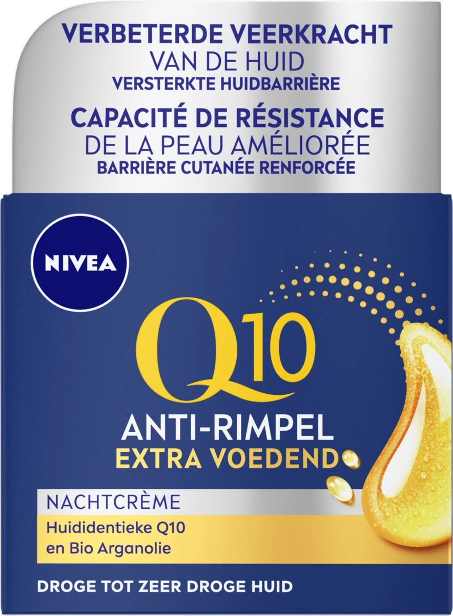 NIVEA Q10 Power +Extra Voedend Anti-Rimpel Nachtcrème - Droge Huid - 50 Ml 2 NIVEA Q10 Power +Extra Voedend Anti-Rimpel Nachtcrème - Droge Huid - 50 Ml - Afbeelding 2