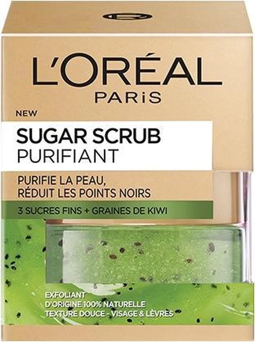 L'Oréal Paris Sugar Scrub Kiwi Gezichtsscrub - Zuiverend En Verzorgend 9 L'Oréal Paris Sugar Scrub Kiwi Gezichtsscrub - Zuiverend En Verzorgend - Afbeelding 9