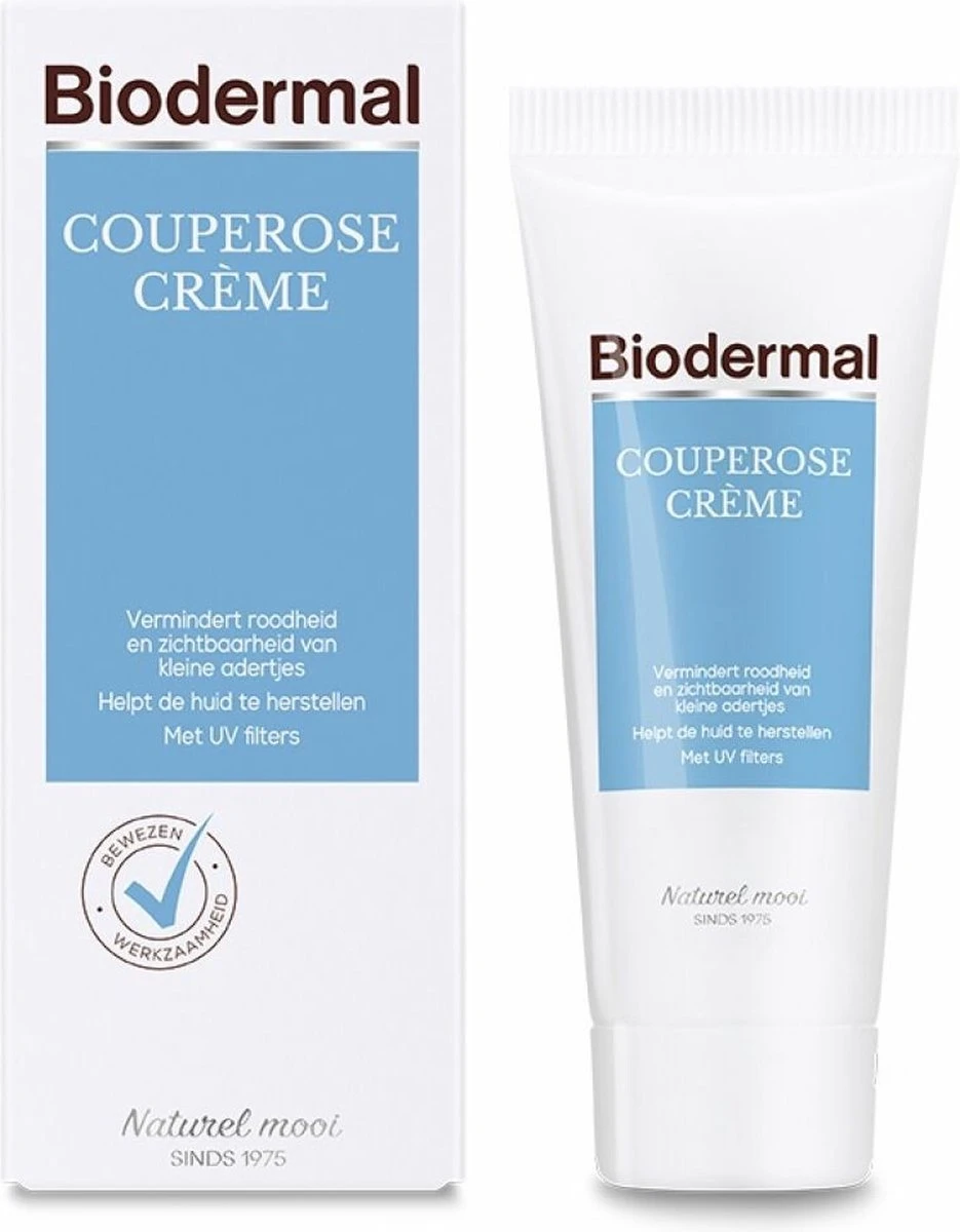 Biodermal Couperose Dagcrème - Voorkomt Zichtbaarheid Rosacea - 30ml 1 Biodermal Couperose Dagcrème - Voorkomt Zichtbaarheid Rosacea - 30ml
