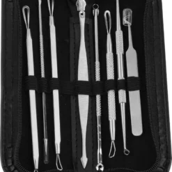 Merkloos Quality XL Set – Mee-eters & Acne Verwijderen – RVS Blackhead Killer – 8 Delig